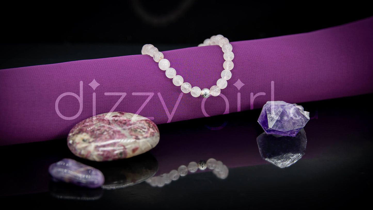 Rose Quartz with Sterling Silver Accent