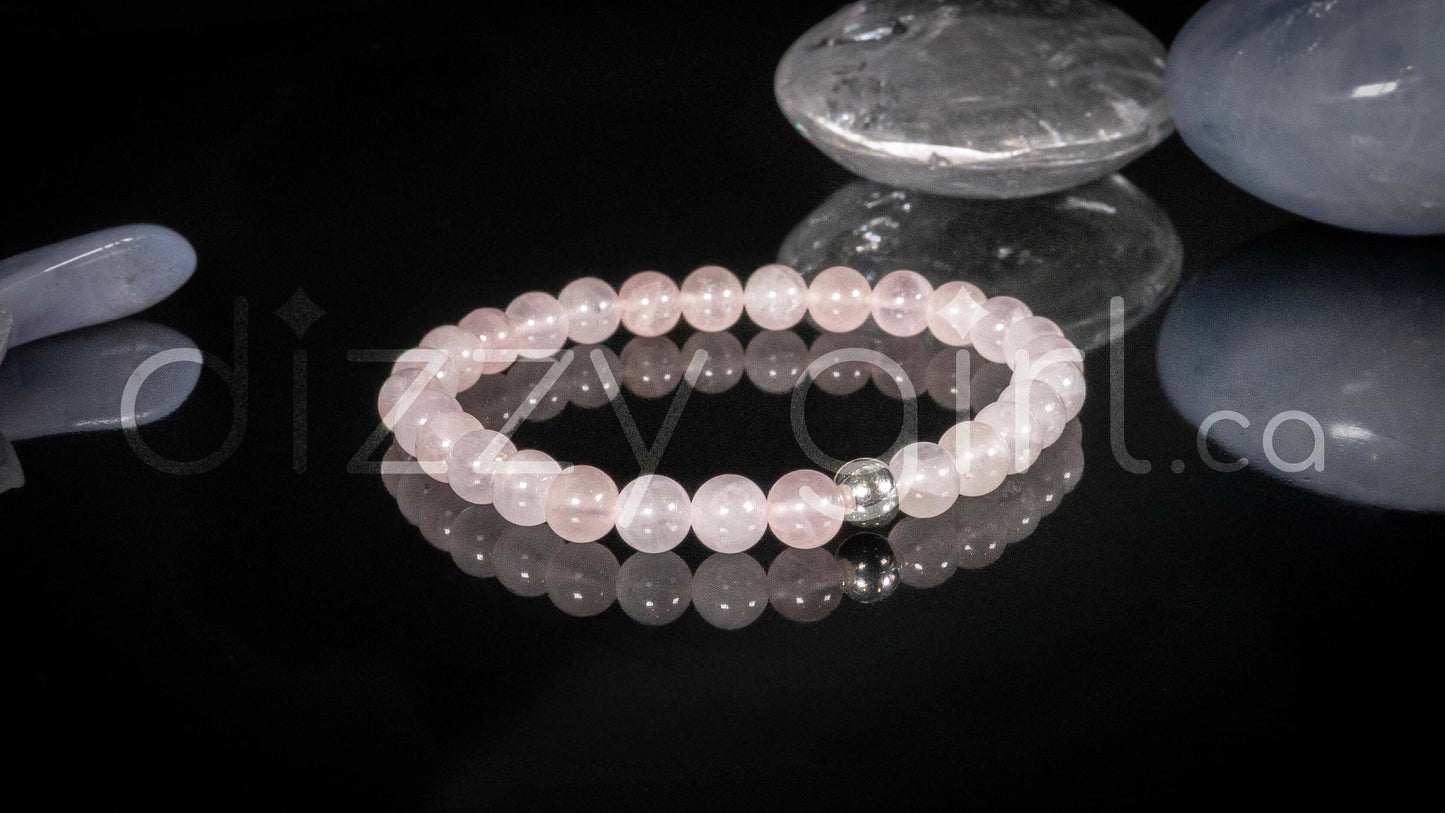 Rose Quartz with Sterling Silver Accent