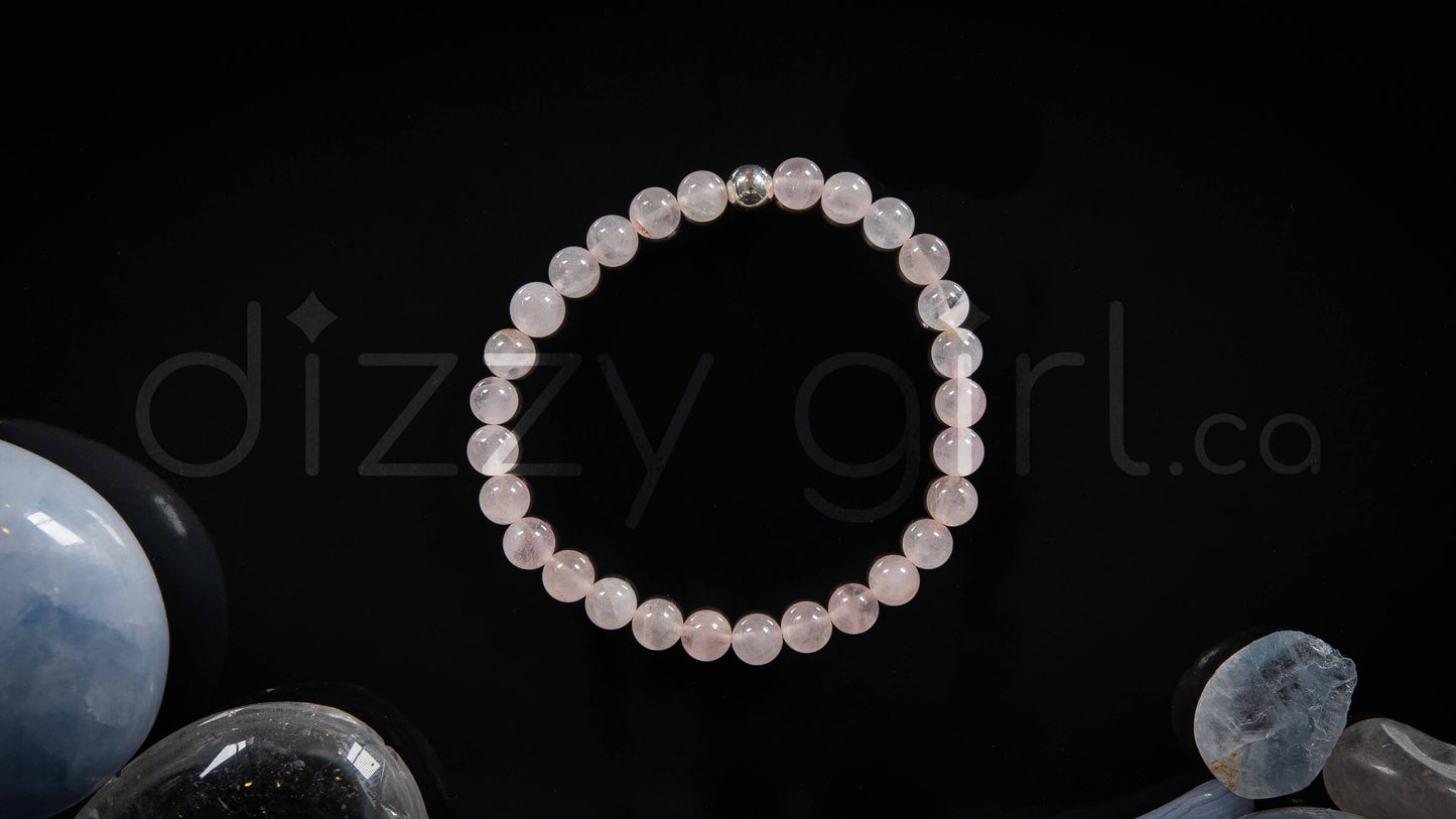Rose Quartz with Sterling Silver Accent
