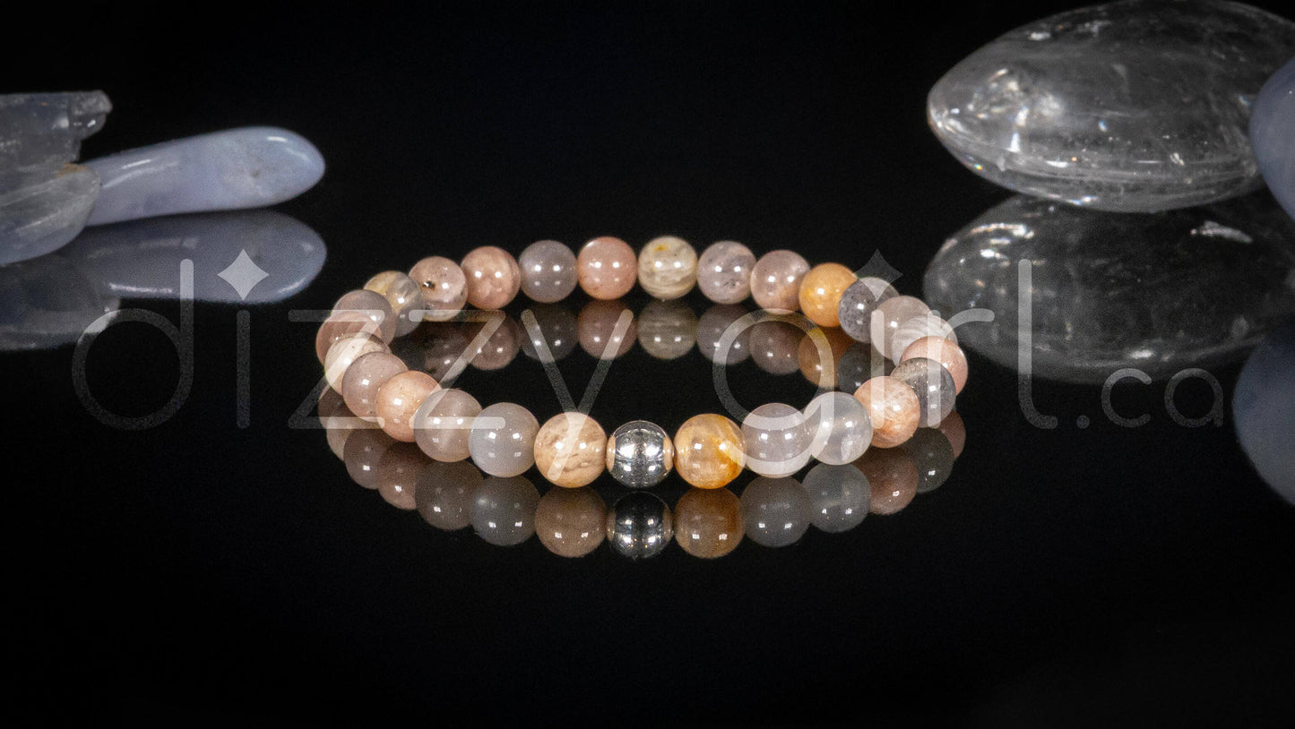 Sunstone with Sterling Silver Accent