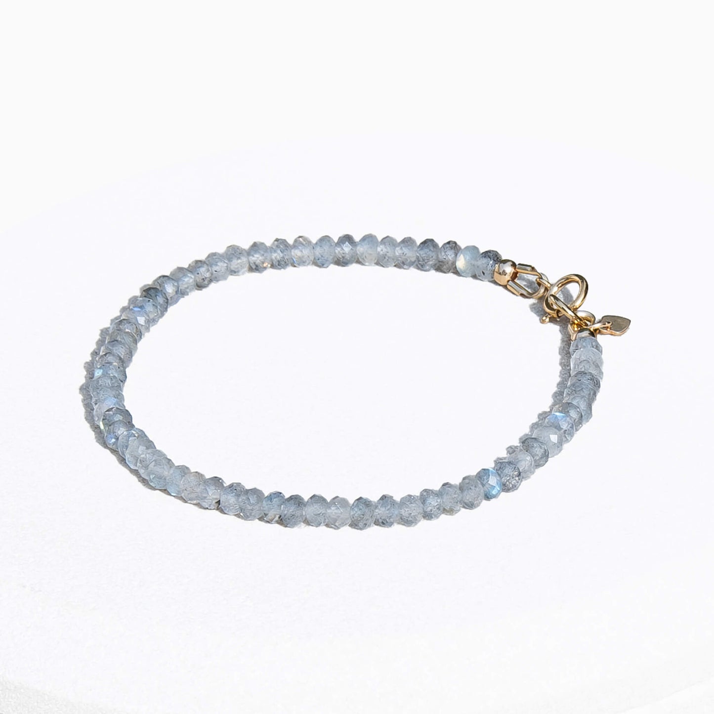 Dizzy Girl Labradorite AAA 14k Gold-Filled or Sterling Silver Faceted Rondelle Bracelet