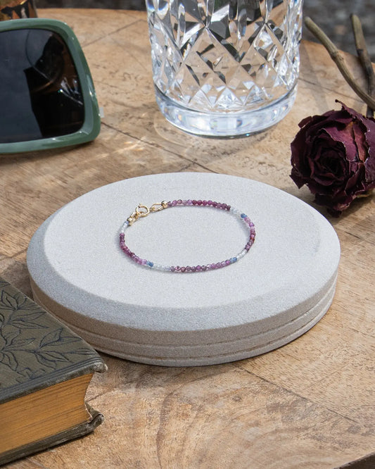 Dainty Ruby Sapphire AAA Bracelet - 14k Gold-Filled