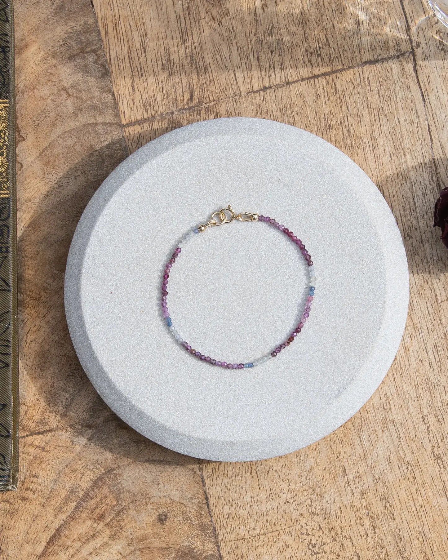 Dainty Ruby Sapphire AAA Bracelet - 14k Gold-Filled