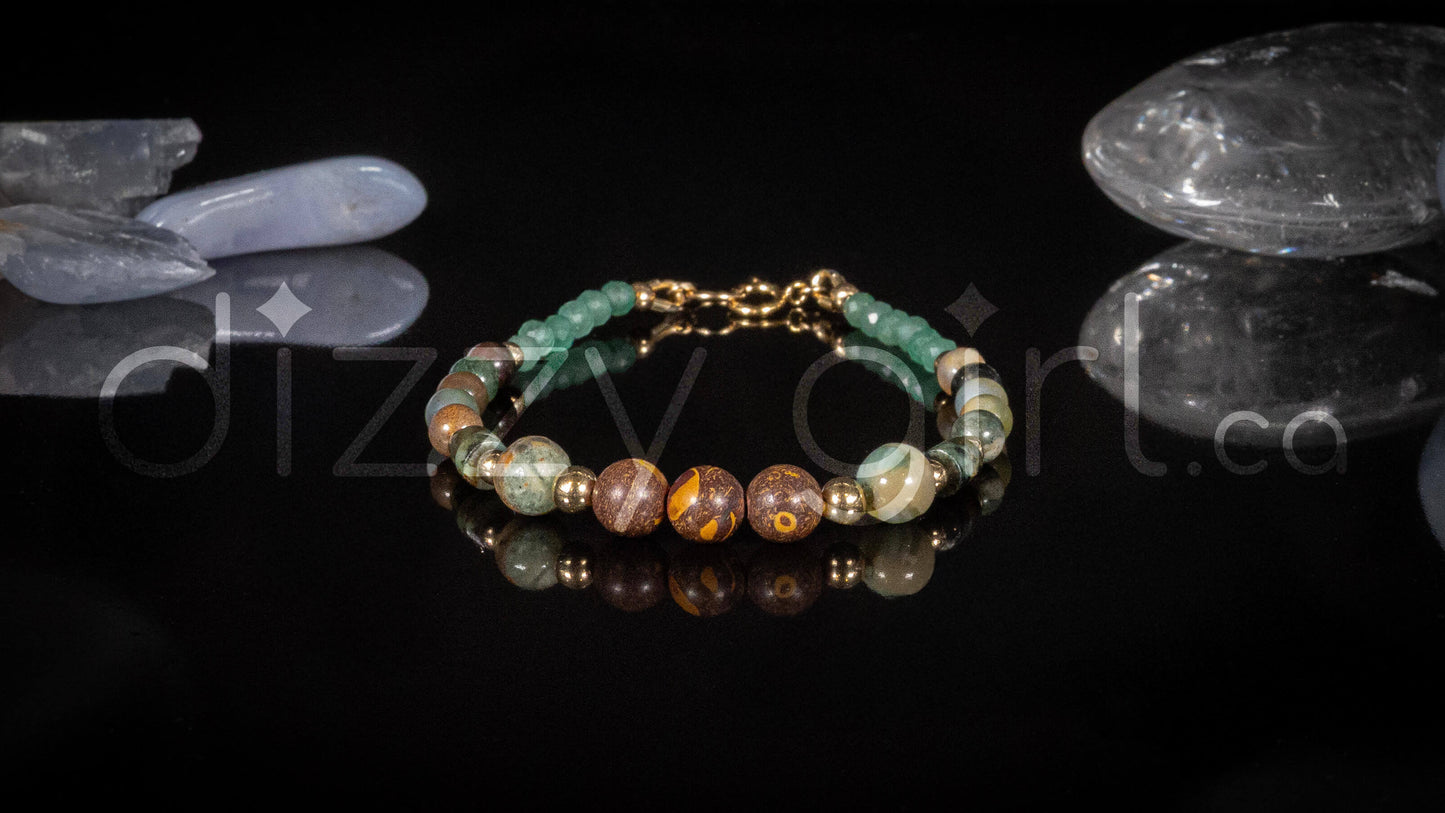 The Atlas Gemstone Bracelet (14k Gold Filled)