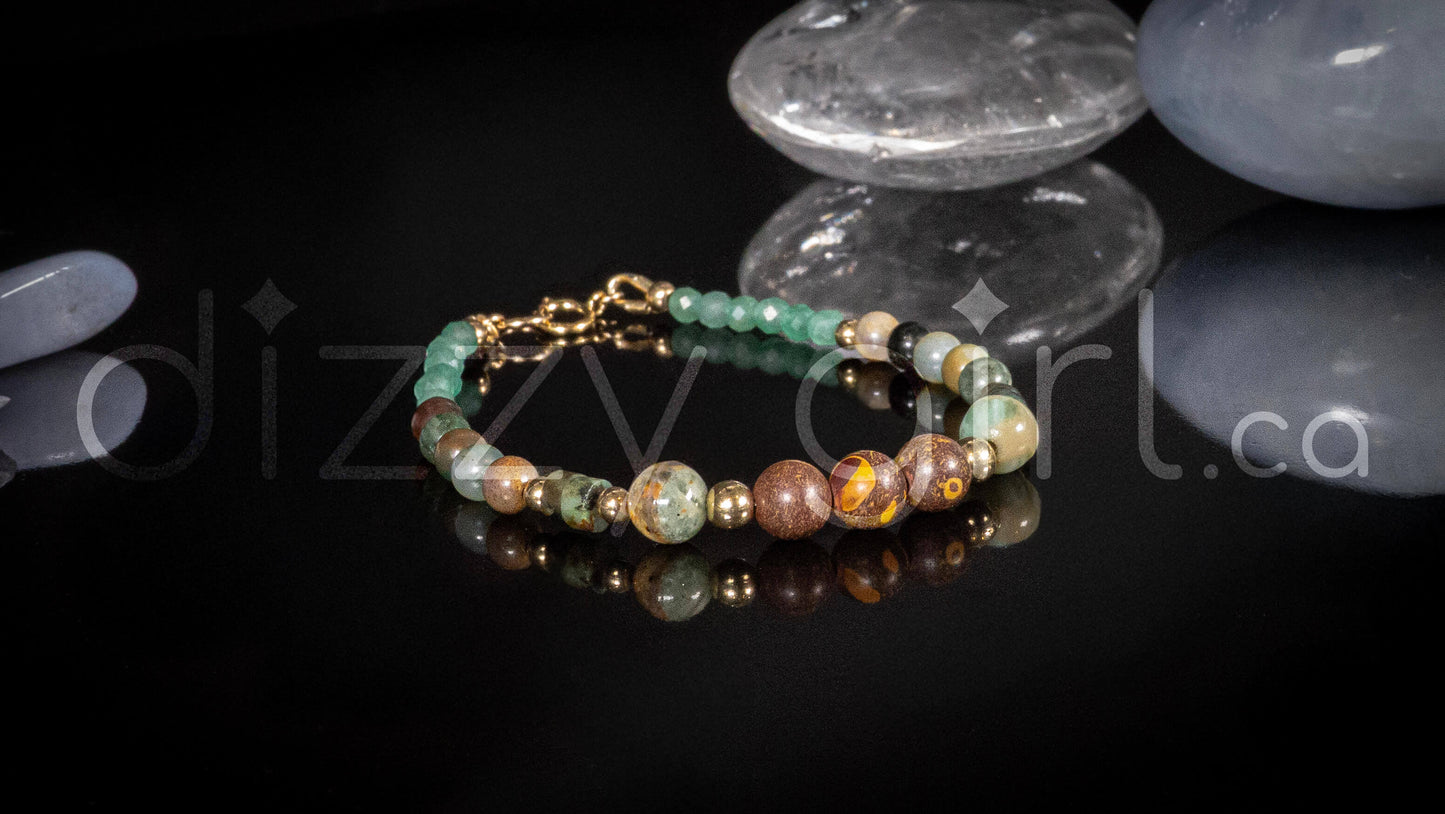 The Atlas Gemstone Bracelet (14k Gold Filled)