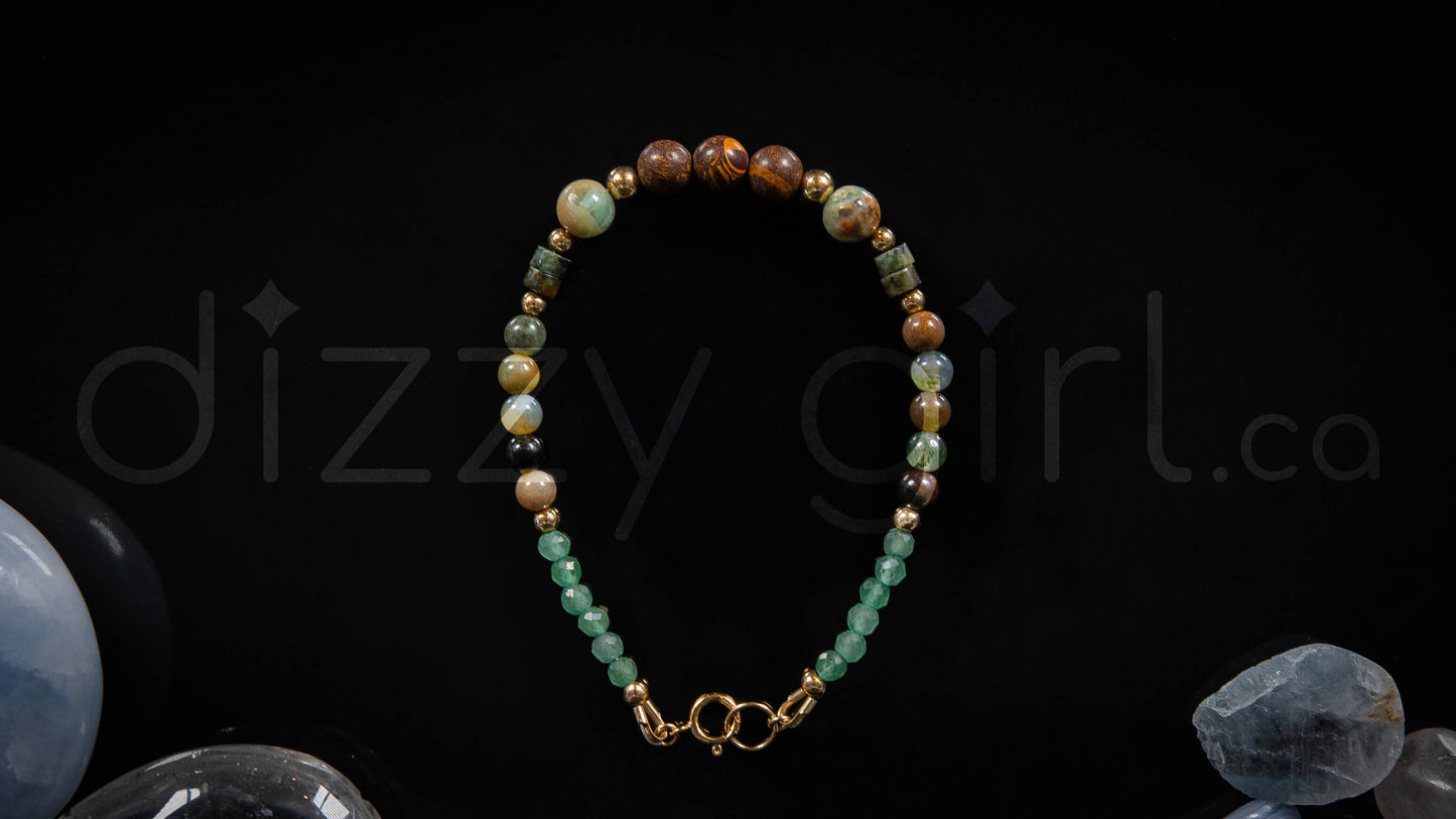 The Atlas Gemstone Bracelet (14k Gold Filled)