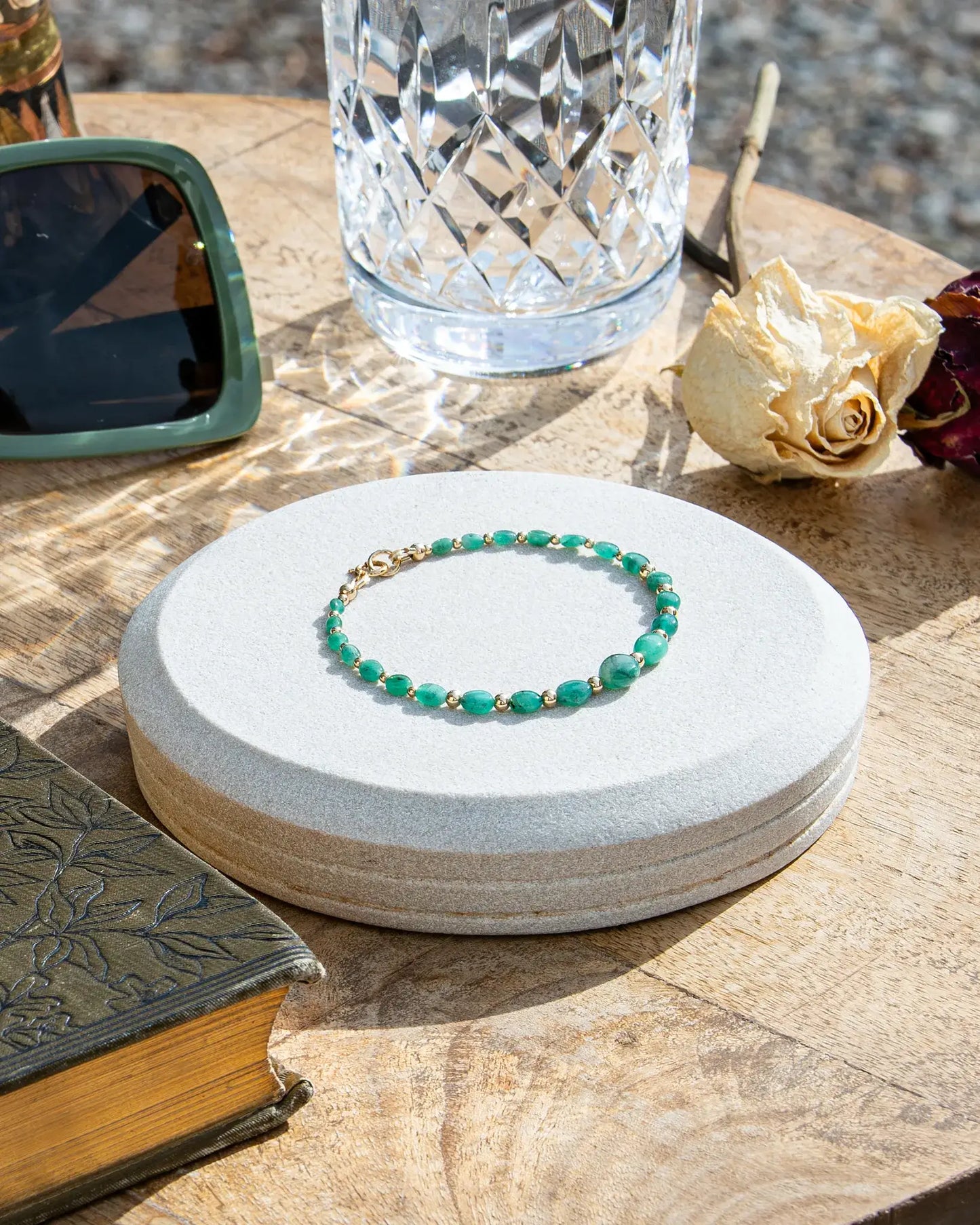 Zambian Emerald Bracelet - 14k Gold Filled
